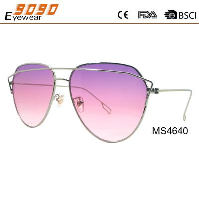 Sunglasses with metal frame, new fashionable design style, UV 400 Protection Lens