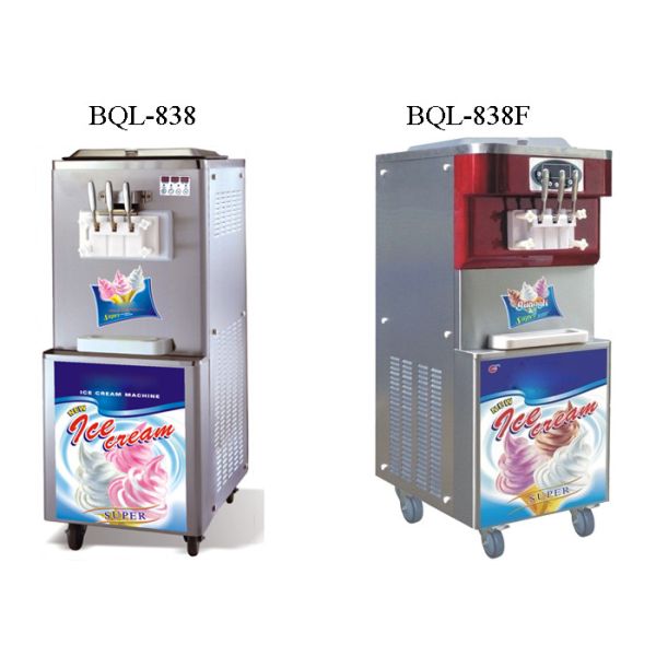 Commercial Soft Serve Ice Cream Machine , Floor Standing Soft Ice Cream Maker