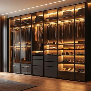 Extendable Wooden Wardrobe Furniture For Modern Bedroom Design In Foshan