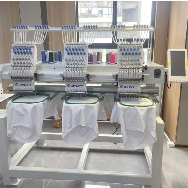 Wonyo High-Speed 3-Head Computerized 3D Letters Embroidery Machine with 9-12-15Needles