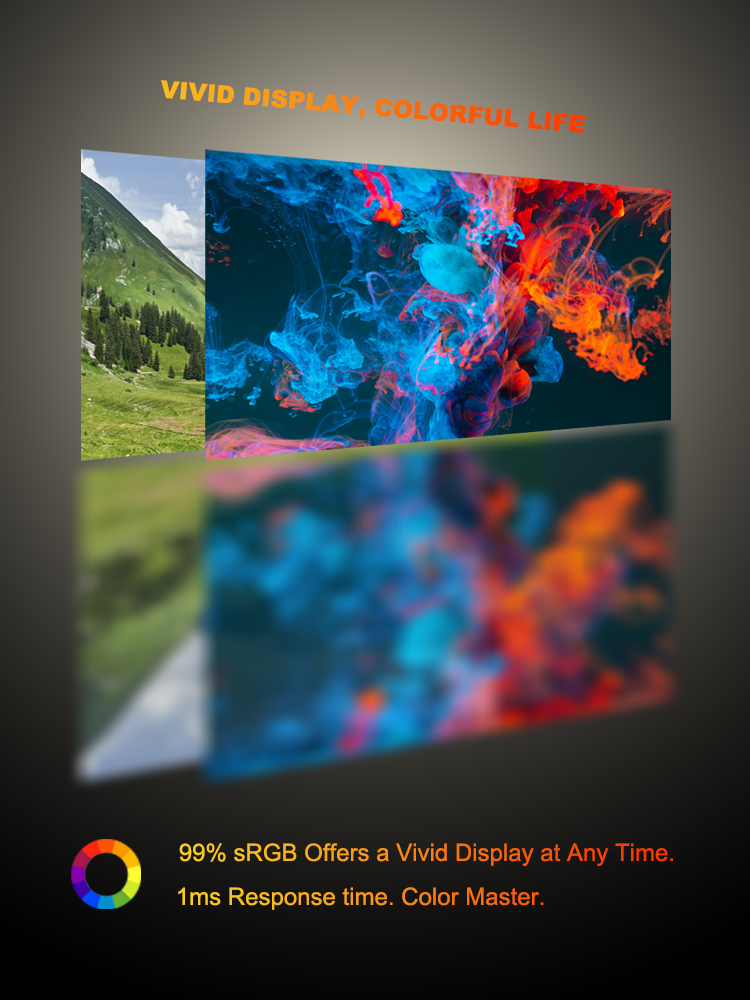 27 Inch LED PC Gaming Monitor 1K 2K With Dual Speakers 100x100mm VESA Fixed Bracket