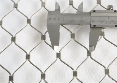 Ultrasonic Bath Architectural Cable Mesh Diamond , Flexible Animal Cage Fencing CE