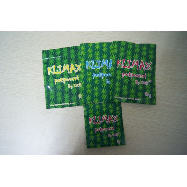 Klimax 10g のいちご及びブルーベリーのポプリの草の香はジップ ロック式の包装を袋に入れます