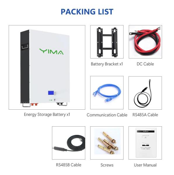 48v 51.2v 50ah 100ah 200ah Lithium Ion House Battery With Smart BMS Powerwall 10kw 10kwh