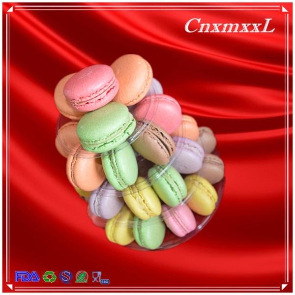 Disposable 4 Layer Plastic Macaron Packaging Mini Macaron Tower With Handle