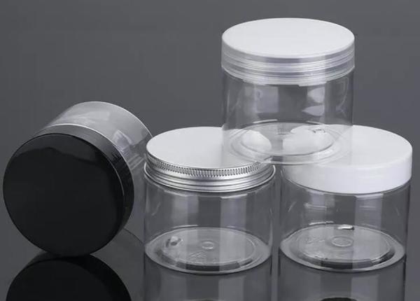 250ml 500ml Clear Amber Black Pet Plastic Cream Jar With Plastic Lid