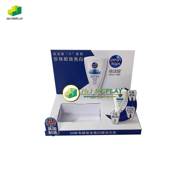 Customized Cardboard Display Rack Foldable Table Case For Tooth Paste