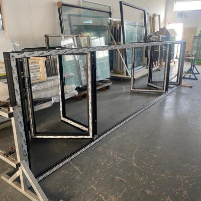 Aluminum Bifold Windows with Double Glazed Glass and Soundproofing