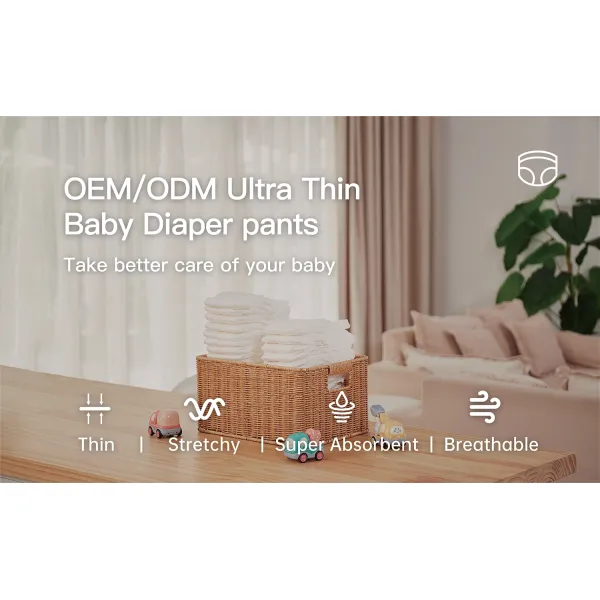 Customized Size Ultra Thin Baby Pull Up Diapers For Kids disposable baby diaper