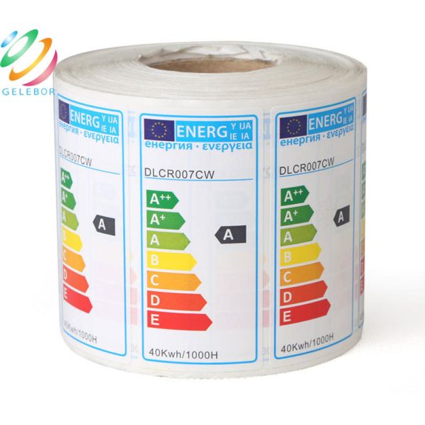 Self Adhesive Energy Efficiency PVC Label Sticker For Refridgerator Air Conditioner