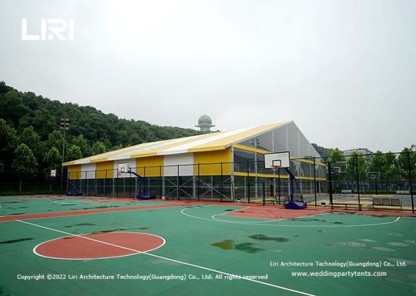35x36m Large Tents For Basketball Courts With White And Yellow PVC Cover