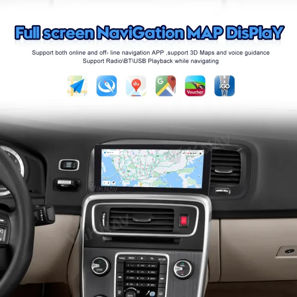 2011-2014 Volvo S60 Сенсорный экран Автомобильный стерео Радио Tesla Style Android Мультимедийный проигрыватель
