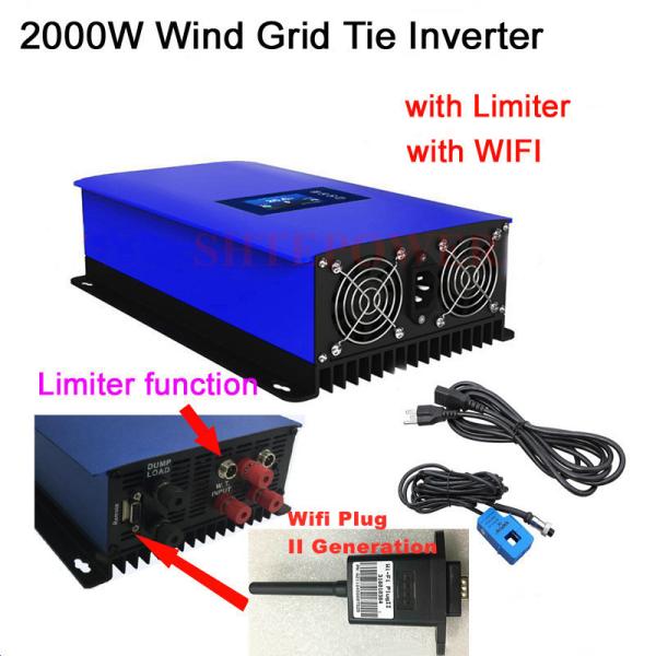 2Kw Hybrid Inverter Single Phase With Wind Hybrid Wind Solar Inverter On/Off Grid Wind Turbine Inverter 24V 48V