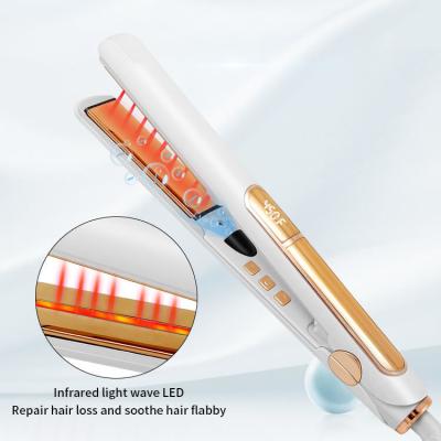 Gold Flat Iron Ceramic Tourmaline Infrared Keratin Protech Professional Hair Straightener