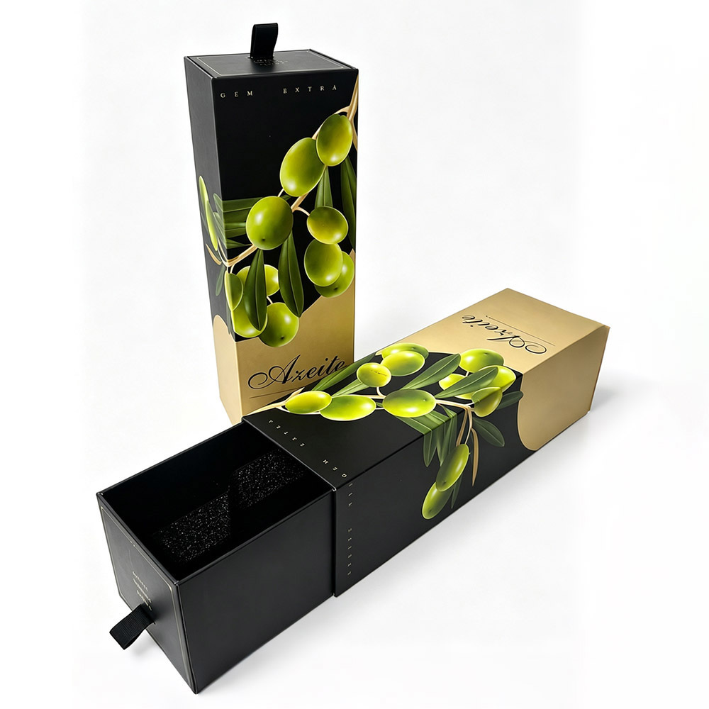 Gift Packaging Long Custom Drawer Boxes with Pearl Cotton Insert