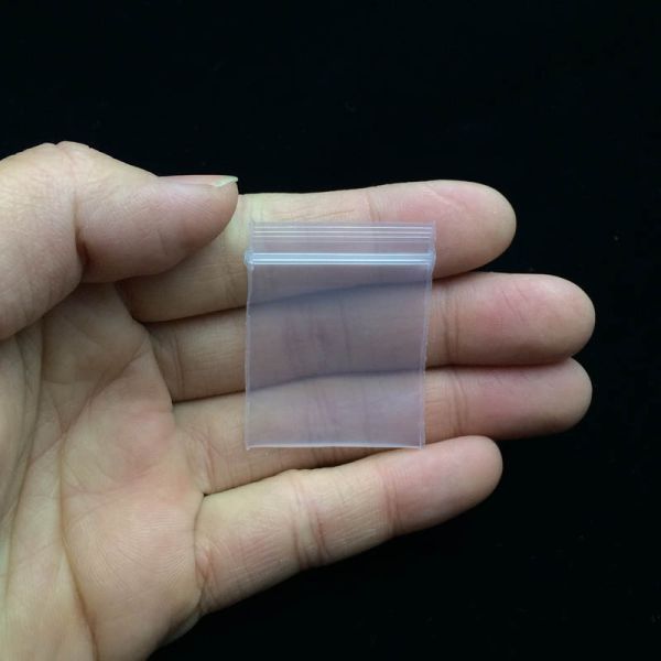 Herb Packaging Mini Plastic Zipper Bags / Clear Poly Bags 3*4cm Size