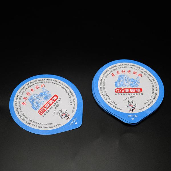 65mm 99mm Die Cut Yogurt Foil Lid Lemonade Plastic Cup Foil Lid ODM Easy Peel Off