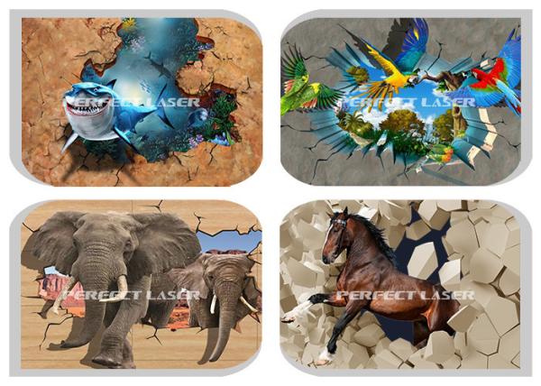UV Floor Ground Wall Inkjet Printer Paper Glass Wood Ceramic Metals 9600dpi