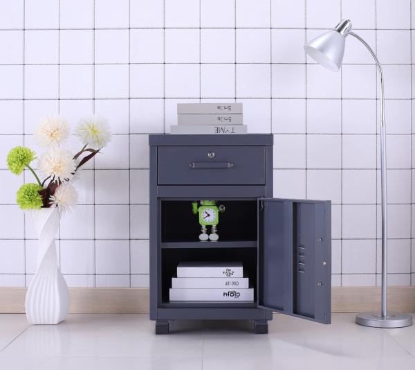 Home Furniture Nightstand Metal Steel Cabinet Bedside Table