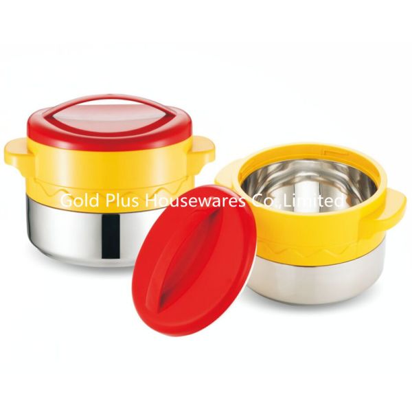 4pcs Camping food box thermos food warmer container stainless steel double heat preservation pot