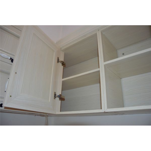 Modern Aluminum Extrusion Profiles Kitchen Cabinets With Marble Table