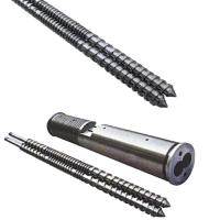 Parallel Twin Screw and Barrel 45-220mm 0-600rpm 3kw Cooling