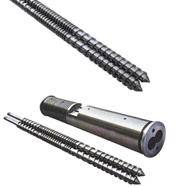 Conical Twin Screw and Barrel HRC58-62 for Plastic Extrusion 1000kg/h