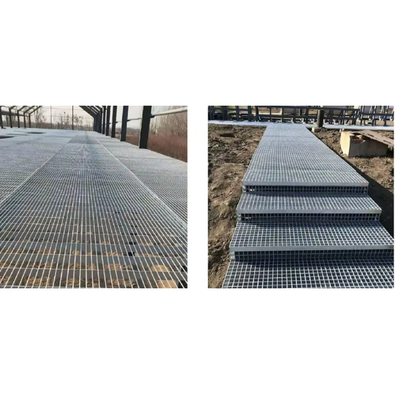 Heavy Duty OEM Factory Supply Non-Slip Galvanized Steel Grating for Stair Treads and Industrial Platforms