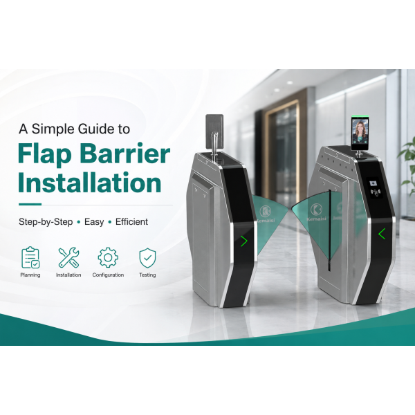 Community Flap Barrier With Visitor Management Entry/Exit Time Logging Facial Recognition And Infrared Sensor Detection