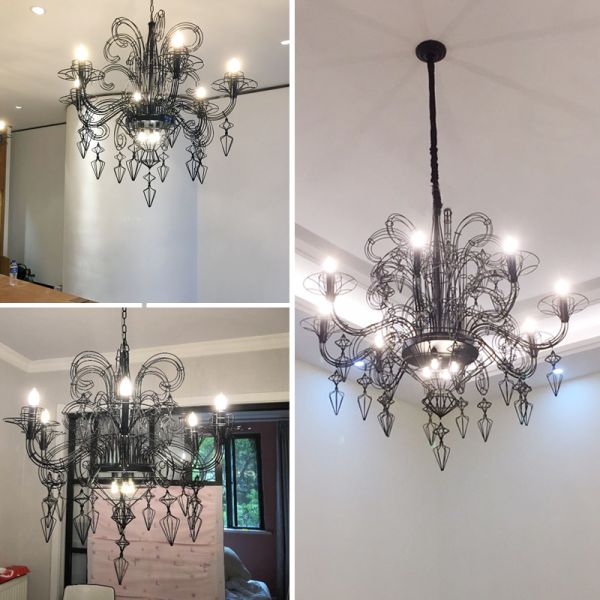 American Retro Iron Art Baroque Art Personality Hotel retro Gloria Chandelier(WH-MI-135)