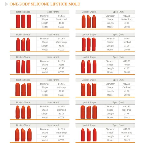 Родовая косметическая одна прессформа губной помады силикона тела