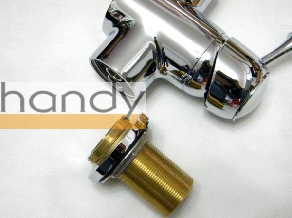 One Handle Chrome Plated Kitchen Sink Water Faucet , Deck Mounted Mixer Taps