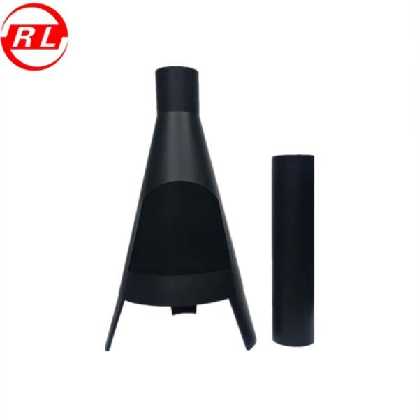 Fogão de queimadura preto da madeira de círculo do aço carbono exterior 1.5mm
