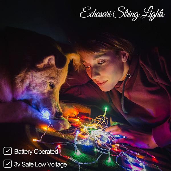 4.5V Battery Operated Christmas Lights With Remote Timer Dimmable LED Fairy String Lights
