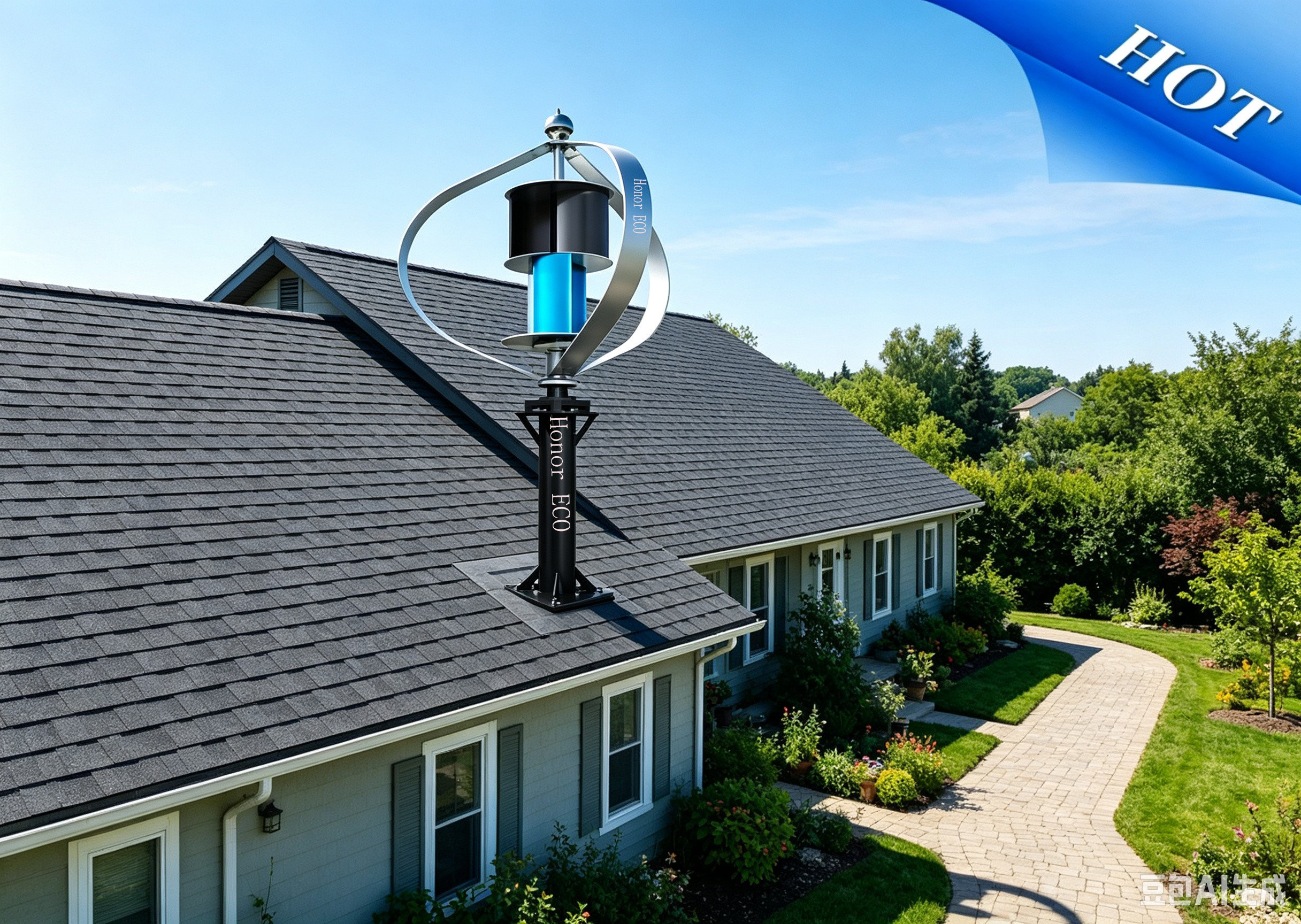 Heco Roof Mounted Off Grid Wind Turbine Magnetic Levitation Generator