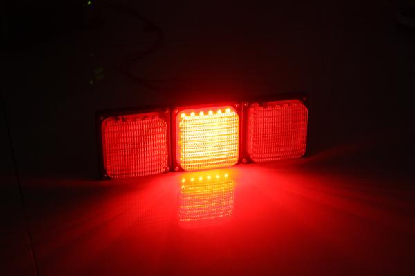 4 square 9W*3 LED Turning work light white light  red light yellow light for engineering vehicles car truck