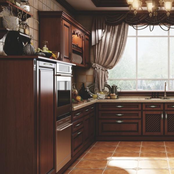 Eco Friendly Classic Kitchen Cabinet Design Alabaster Shallow Ready Made  ISO CE