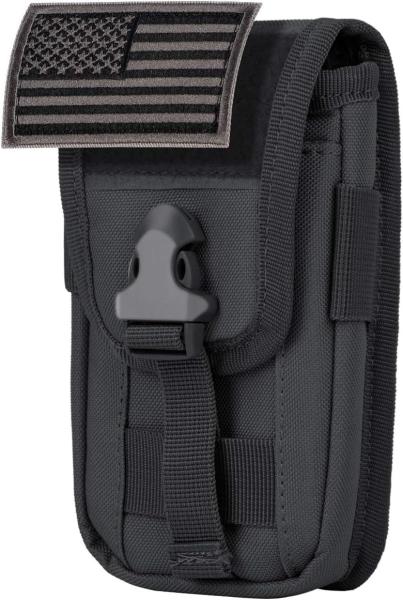 Tactical Cell Phone Holster Pouch, Tactical Smartphone Pouches Cellphone Case Molle Gadget Bag Molle Attachment Belt