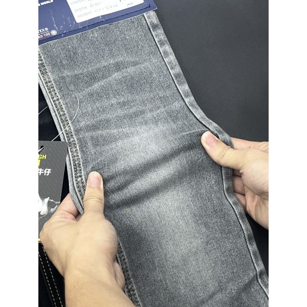 12.9oz Black Cotton Denim Fabric High Stretch Rayon Denim Fabric 54 - 55 for Skinny Jeans & Active Fit