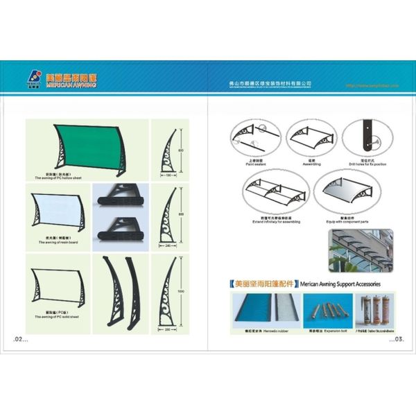 Canopy de janela de folha de policarbonato de 3 mm para design e funcionalidade modernos