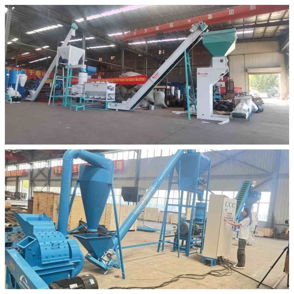 300kg-800kg Wood Pellet Production Line Bagasse Sorghum Straw Pellet Production Line