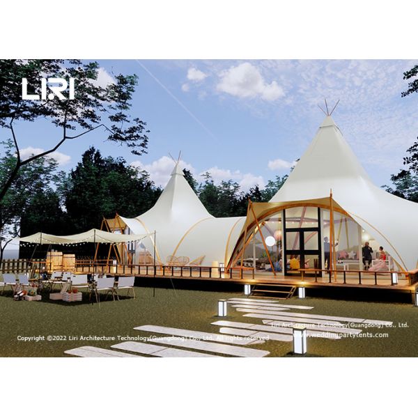 Cfm Luxury Glamping Tents Unbridled Arched Lines High Peak Roof Teepee Tent