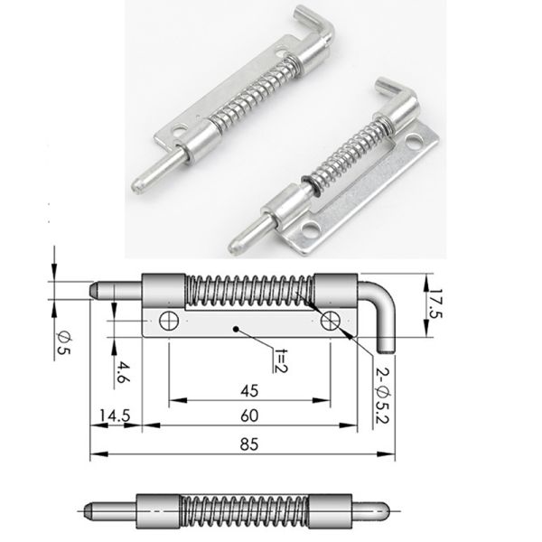 Весна нержавеющей стали 304 - нагруженные защелки запирают бочонок болта безопасностью шарнира