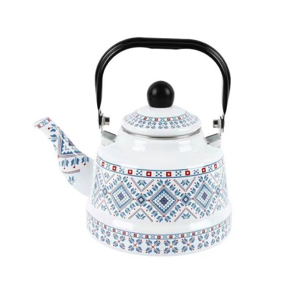 Handmade Turkish Tea Set Enamel Kettle Stovetop Kettle Gas Stove Enamel Teapot Coffee Pot 0.7L 1.2L 1.5L Capacity