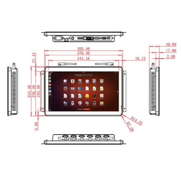 15.6-Inch Linux Vision System for Digital Signage, Security Surveillance, Industrial Interfaces, and Public Service Stations