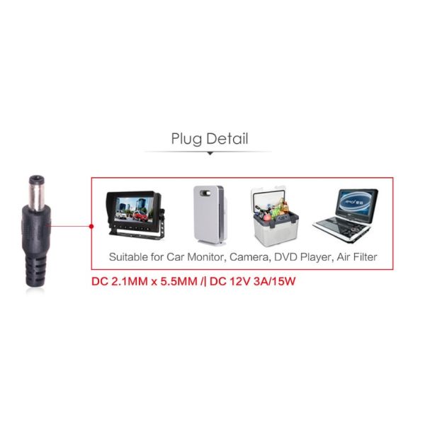 Удлинительный кабель 1M 22AWG DC от штекера к штекеру 5,5x2,5 мм, угловой