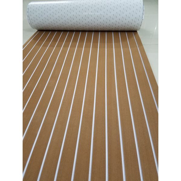 Sun Resistant EVA Marine Decking Mat Light Brown Non Slip Boat Yacht Flooring