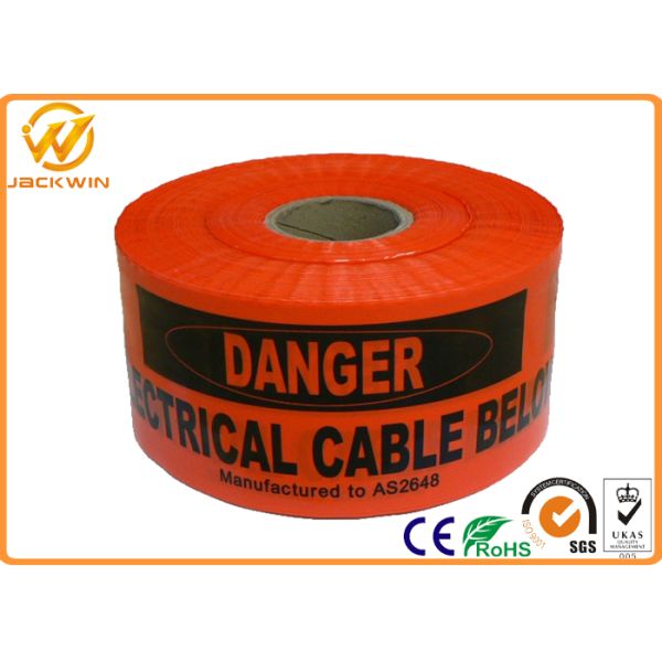 Reflective Danger Barricade Tape for Construction Site / Underground Detectable Warning