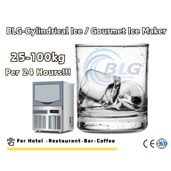 Home Hotel Industrial Gourmet Cylindrical Ice Making Machine High Speed Cylindrical Ice Machine 36kg/day