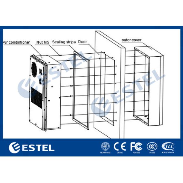 охлаждая шум электропитания 65dB кондиционера 220VAC шкафа емкости 1500W на открытом воздухе